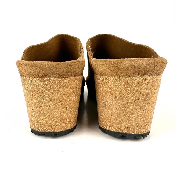 Birkenstock Papillio Namica Suede Leather Slide Wedge Sandal Tea Brown Size 38 - Picture 7 of 11